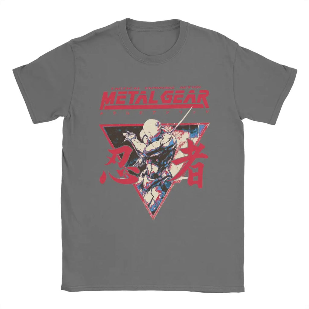 Men's T-Shirts Gray Fox Option C Metal Gear Solid Casual Cotton Tee Shirt Short Sleeve T Shirt Crew Neck Clothing Big Size
