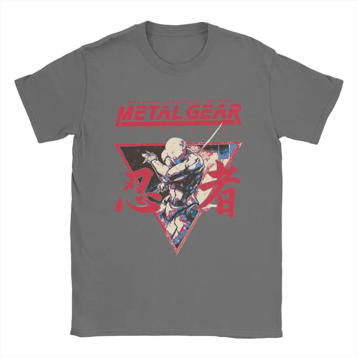 Men's T-Shirts Gray Fox Option C Metal Gear Solid Casual Cotton Tee Shirt Short Sleeve T Shirt Crew Neck Clothing Big Size