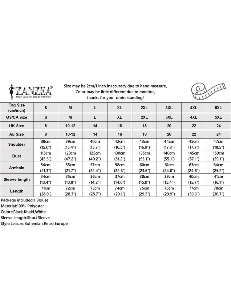 ZANZEA Women Stylish Tunic Tops Summer Office OL Shirts Short Sleeve Elegant Work Blouse Female Turtleneck Blusas Mujer Oversize