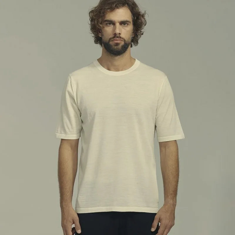 100% Superfine Merino Wool T shirt Men Base Layer Merino Shirt Wicking Breathable Quick Dry Anti-Odor No-itch USA Size