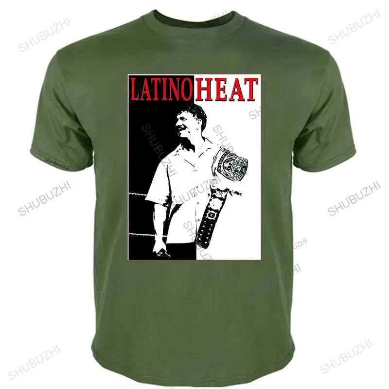 man Vintage print tshirs Eddi Guerrero Latino Heat T-Shirt Newest Fashion For Fashion Unisex round neck Teeshirt Euro Size