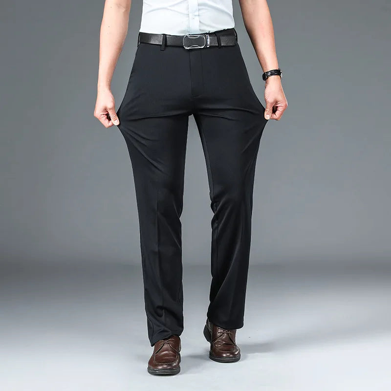 10XL Oversize Men's Business Pants Men Fit Stretch Formal Trousers Husband Elegant Suits Pants Mens Dress Social Casual Pants