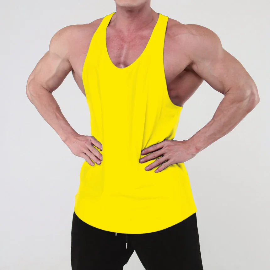 Sports Vest Men's Summer Solid Color All-Match Sleeveless I-Shaped Running Training Clothes Customized With Your Favorite LOGO