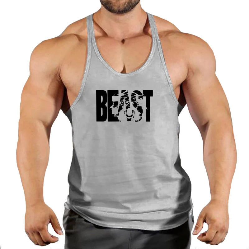 2022 Cotton Gyms Tank Tops Men Sleeveless Tank Tops For Boys Bodybuilding Clothing Undershirt Fitness Stringer Vest