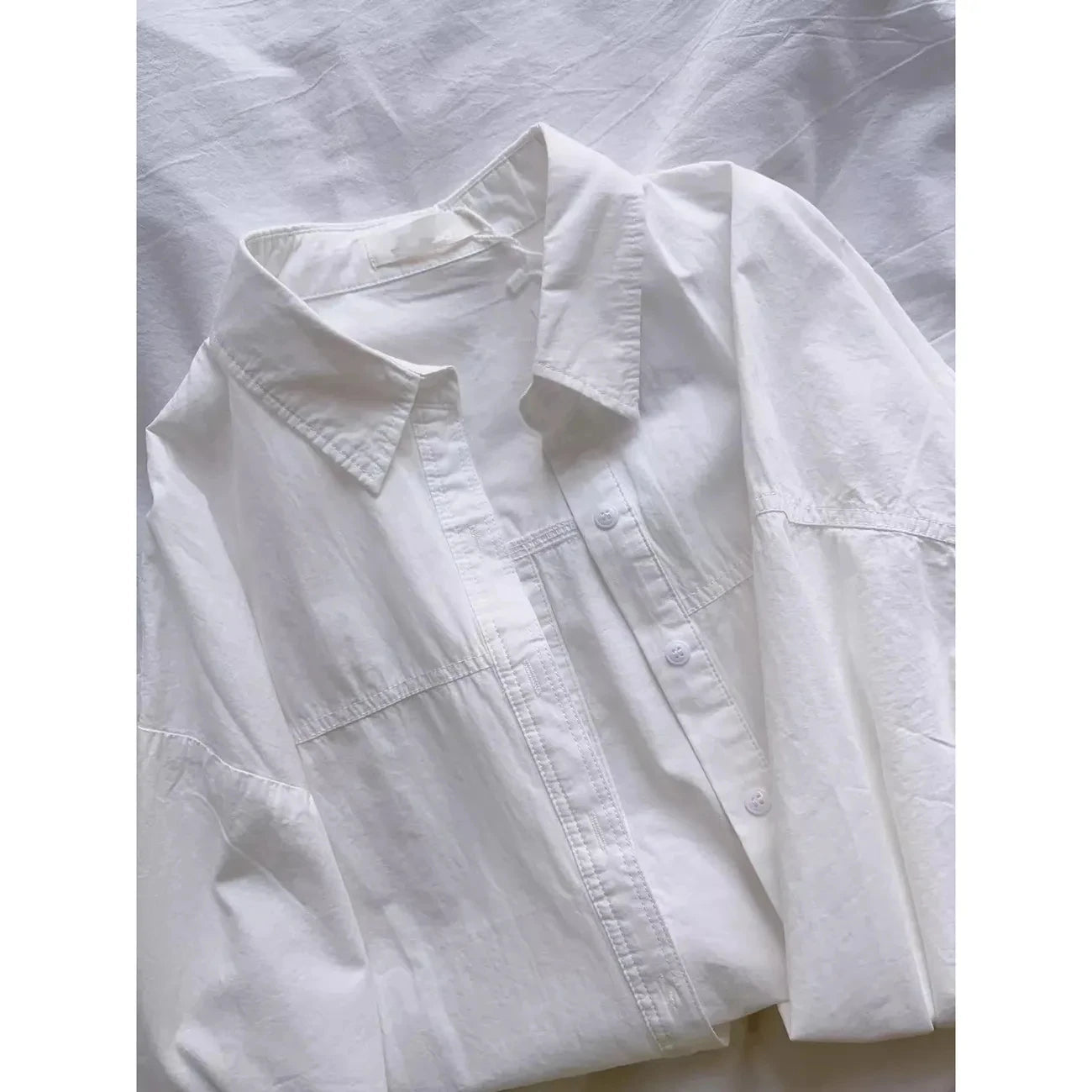 Light Luxury Blue Pure Cotton Shirt Women's Long Sleeve Sun Protection Outerwear 2025 New Elegant Chic Loose Top Shirt Jacket