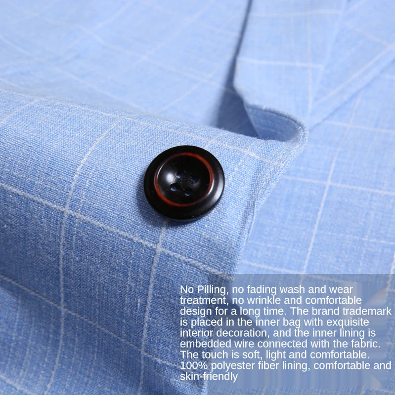 High-quality Casual Suit Men's Jacket Single-piece Korean Style Trendy Plaid Small Suit Young Men's Slim Single-breasted Blazer