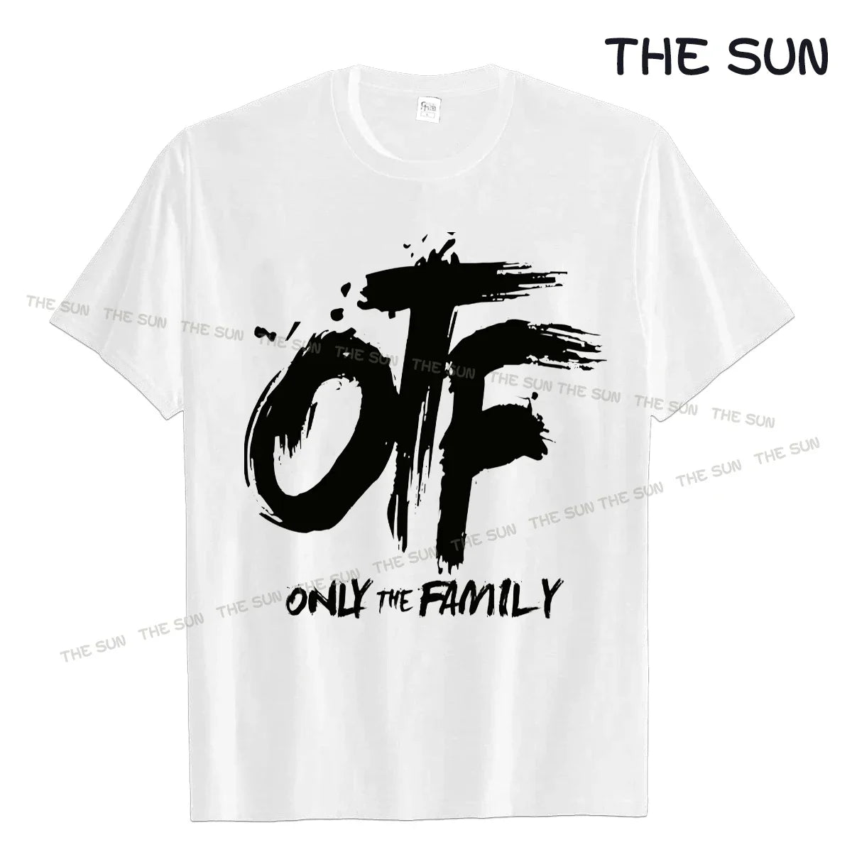 Men Black T-Shirts Fashion Adult Tees Tops O-neck with Lil Durk Otf Pattern Printed Summer Fashion Teeshirt Male Tops Cotton