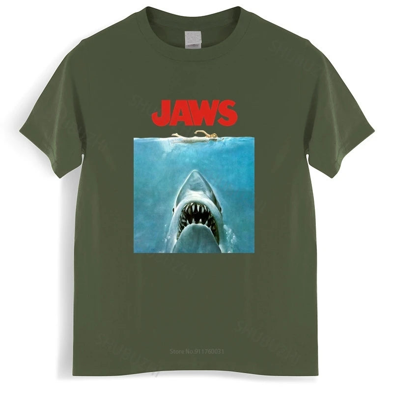 Homme t shirt summer men t-shirt Jaws Movie Vintage Poster Licensed Adult T Shirt brand top tees unisex teeshirt drop shipping