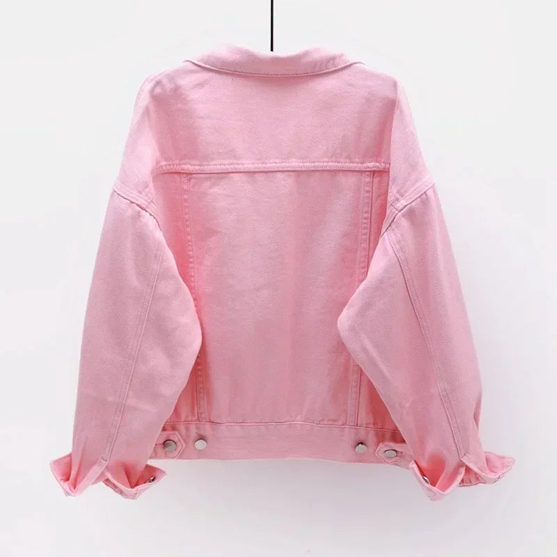 Denim Jacket Women Jeans 2025 Jean Jackets for Women Coat Veste Femme Purple White Yellow Mujer Red Pink Blue Black 3xl 4xl 2025
