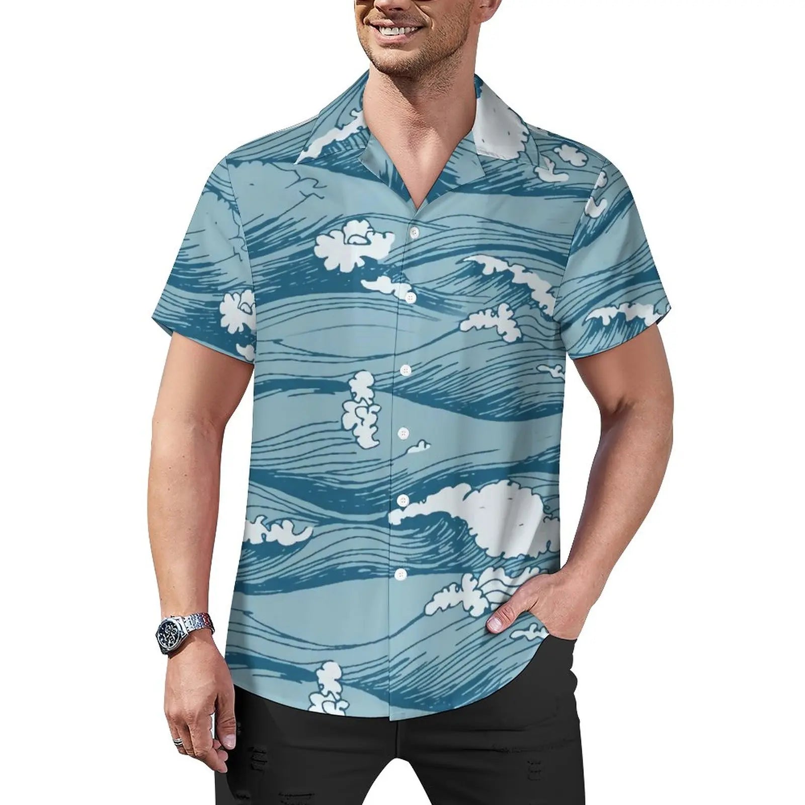 Agatsuma Zenitsu Vacation Shirt Demons Anime Kimetsus Hawaiian No Yaibas Casual Shirts Slayers Men Aesthetic Blouses Clothing