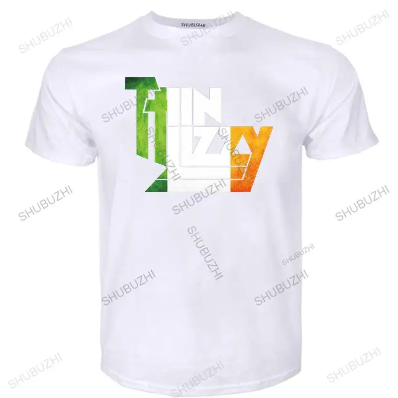 new vintage tshirts black t-sihrt 3d Heavy Metal Rock Band Thin Lizzy T Shirt Men Tops Music Pop Cotton unisex summer tee-shirt