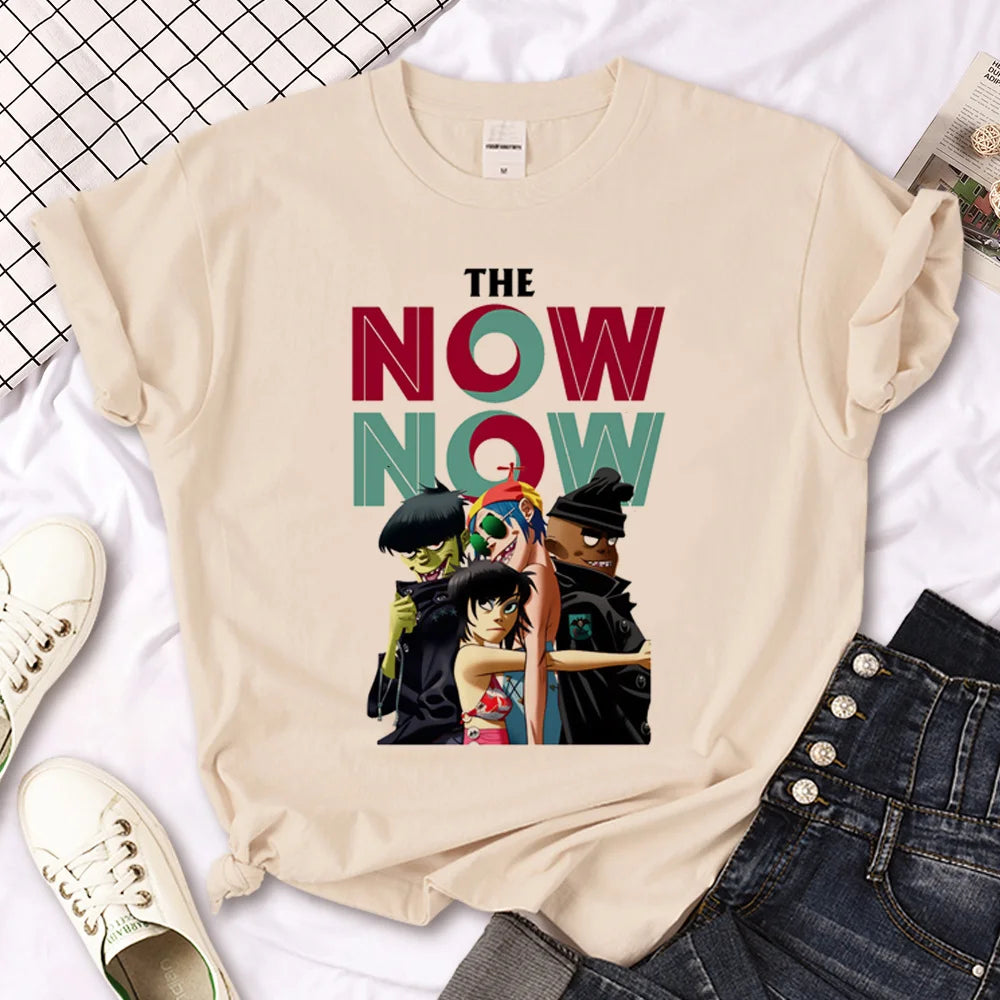 Gorillaz tshirt women anime top female anime clothes