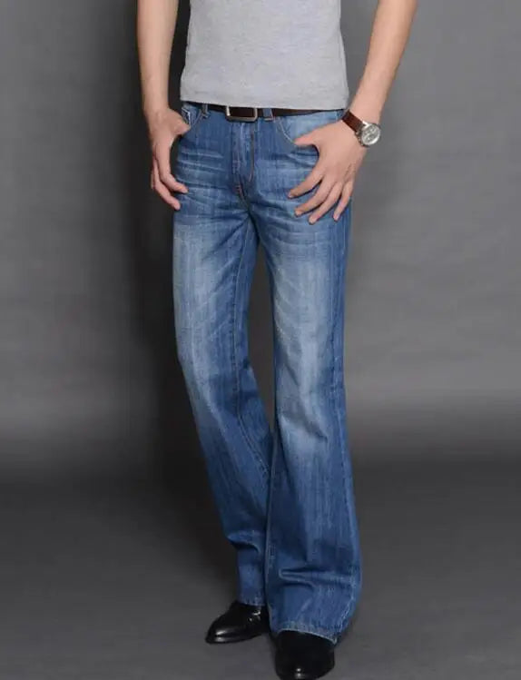 Men's Flared Pants, Classic Flared  Jeans , Loose Leg Jeans, Boot Cut Trouser,