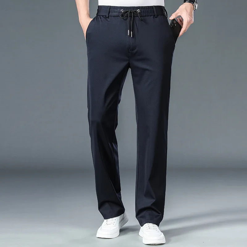10XL Men's Oversize Bussiness Pants New Elastic Waist Formal Trousers Pluse Size Black Mens Work Classic Social Suit Pants Man