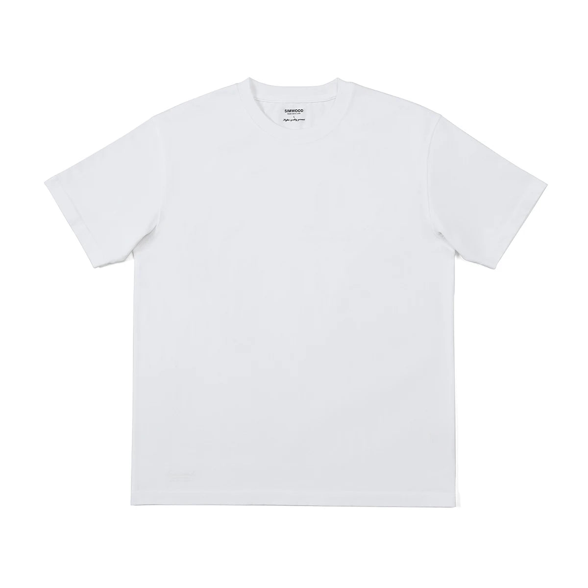SIMWOOD 2025 Spring Summer New Oversize 310gsm 100% Cotton T-shirts Men Quality Breathable Solid Color Comfortable Tops
