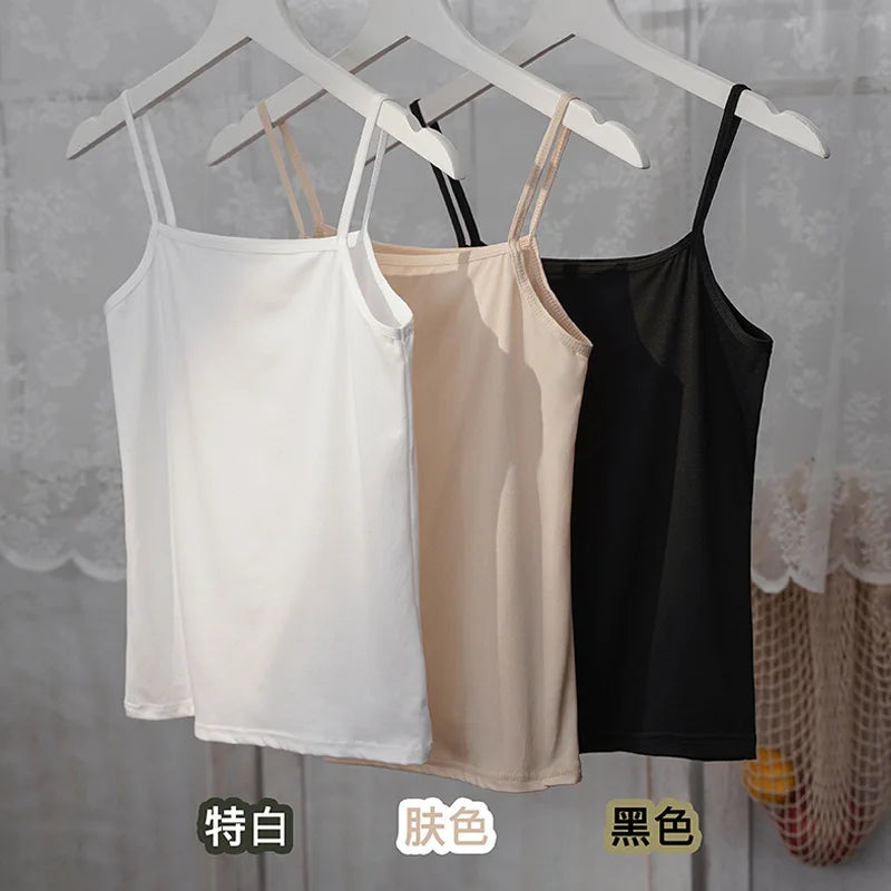 Summer Sexy Black Tank Top Women Sleeveless T-Shirt Fitness Sport Vest Tank Top Simple Solid Thin Camisole Female Undies