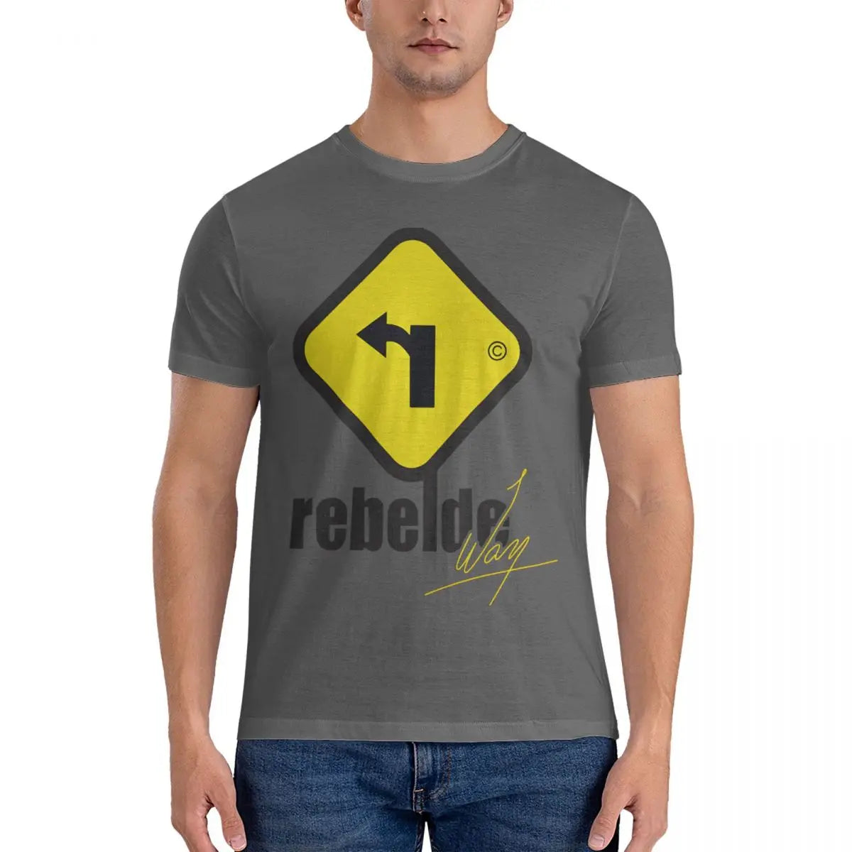 Way T-Shirt for Men Rebelde Vintage Pure Cotton Tee Shirt Round Collar Short Sleeve T Shirt Birthday Present Clothing