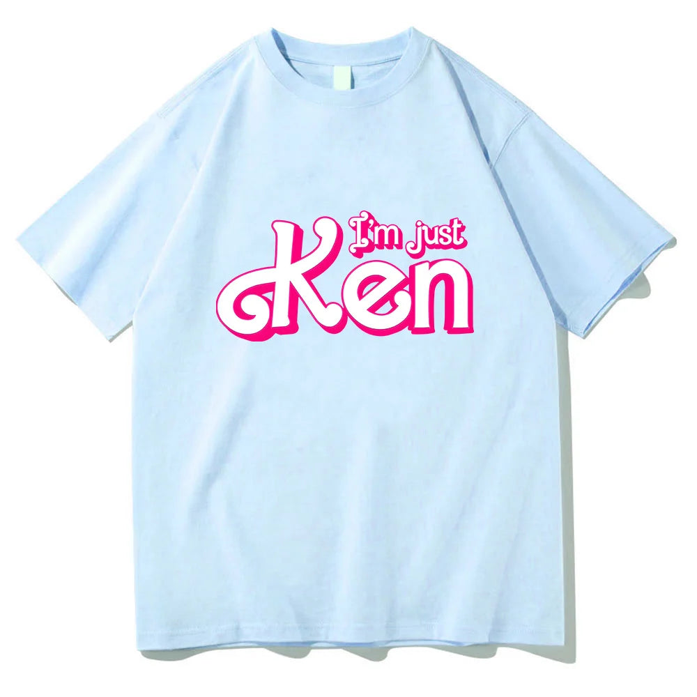 I'm Just Ken RyanGosling T-shir for Spring Round Neck Tee-shirt Graphic Printing Cotton Tshirt Ropa Hombre Comfortable Clothing
