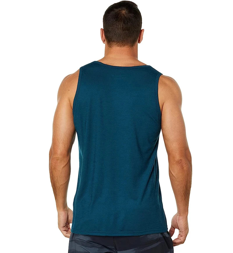 100% Merino Wool Tank Top Men Ultralight Merino Wool Base Layer Tank Tops Men Sleeveless Shirt Wicking Breathable Anti-Odor