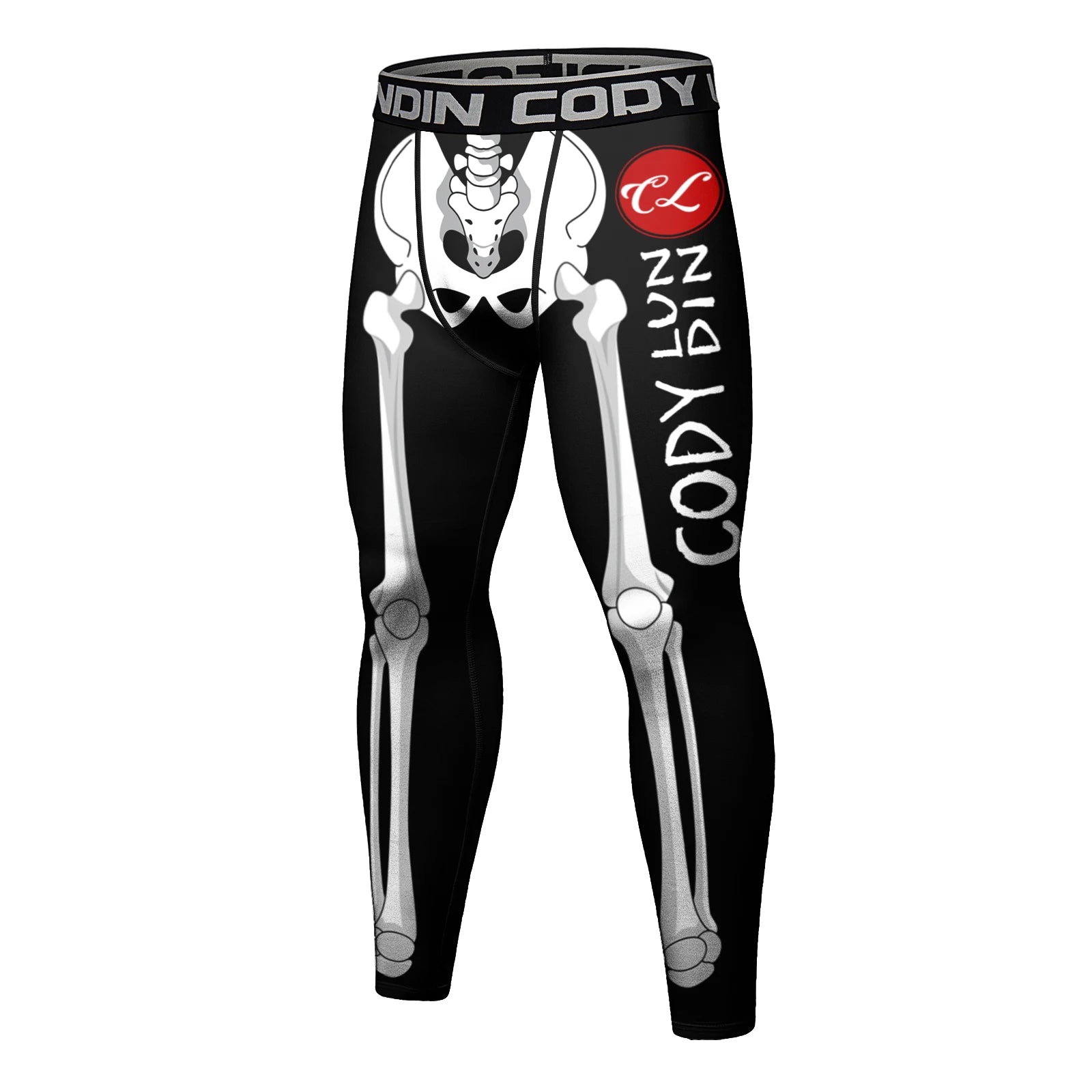 Cody Lundin Men's Jiu Jitsu Spats Stappling Compression Tights Pant Training BJJ No Gi Grappling Leggings Gym Fitness Trousers