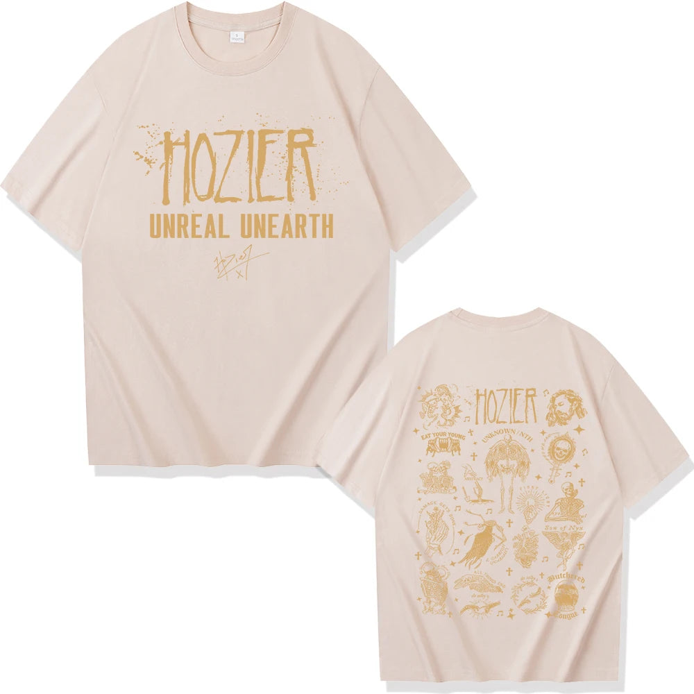 Hozier Shirt Hozier Music Album T-Shirt Steetswear Man Woman Hozier Unheard T-Shirt O-Neck Short Sleeve Shirts for Fans