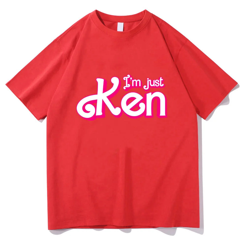 I'm Just Ken RyanGosling T-shir for Spring Round Neck Tee-shirt Graphic Printing Cotton Tshirt Ropa Hombre Comfortable Clothing