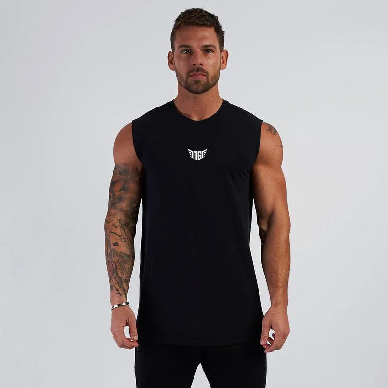Summer Compression Gym Tank Top Men Cotton Bodybuilding Fitness Sleeveless T Shirt Workout Clothing Mens Sportswear Muscle Vests