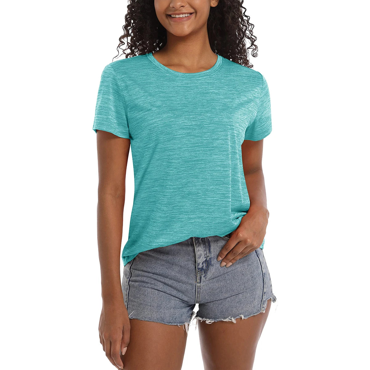 MAGCOMSEN Women's T-Shirts Casual Crewneck Short Sleeve Quick Dry Shirts Lightweight Performance Tees Hiking Gym Workout Tops