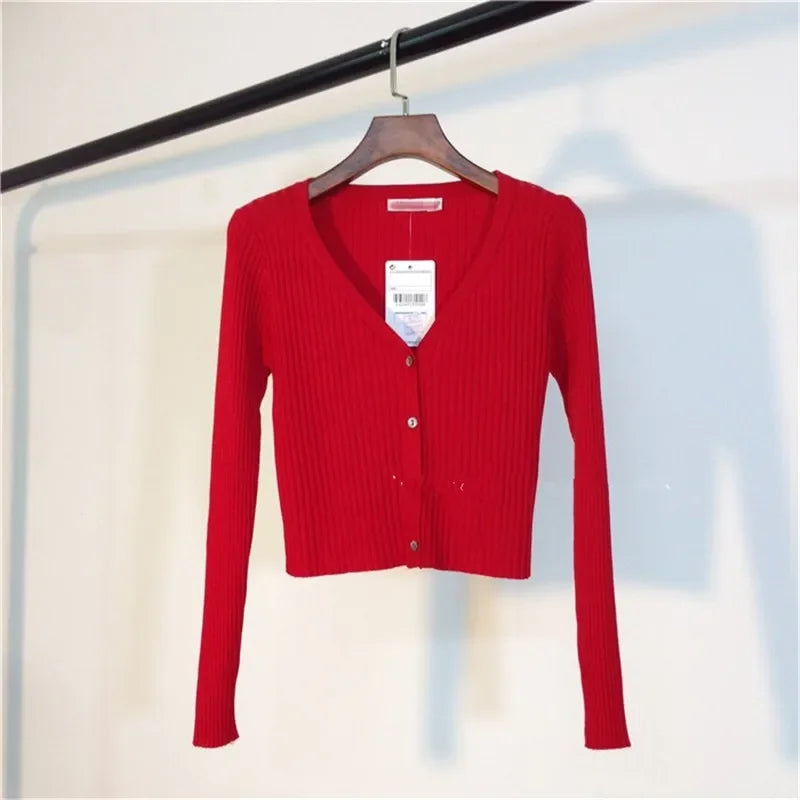 Neploe Spring Newly Patchwork Women Cardigans 2025 Fashion Slim Ladies Knitted Sweater Long Sleeve Buttons Sweaters 65057
