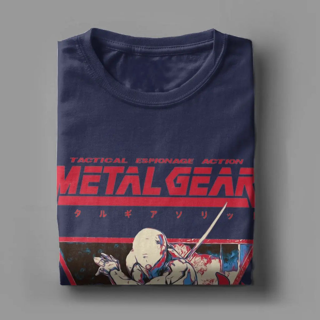 Men's T-Shirts Gray Fox Option C Metal Gear Solid Casual Cotton Tee Shirt Short Sleeve T Shirt Crew Neck Clothing Big Size