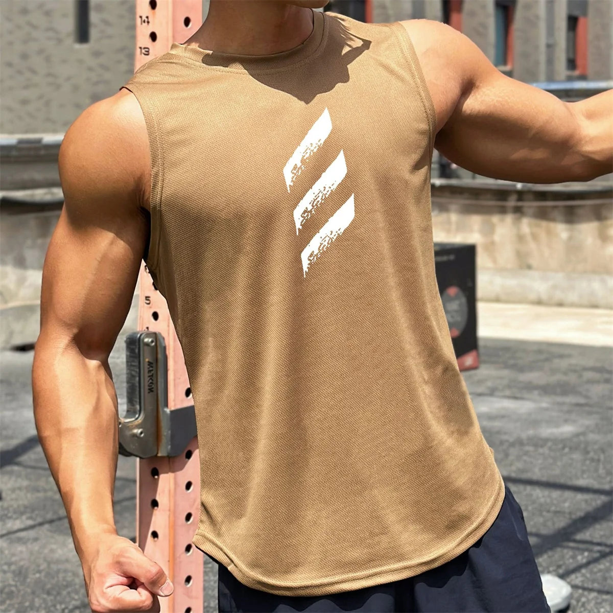 Men Bodybuilding Tank Top Gym Fitness Quick Dry Sleeveless Shirt Sport Training Clothes Male Summer Casual Stringer Singlet Vest