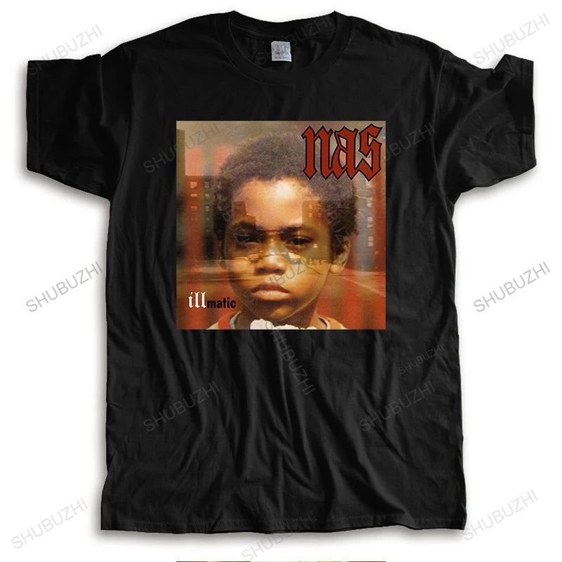 Custom NAS Illmatic Album Cover HipHop Graphic teeShirt Gift for Men Women Girls Unisex o-neck streetwear summer cool TShirt