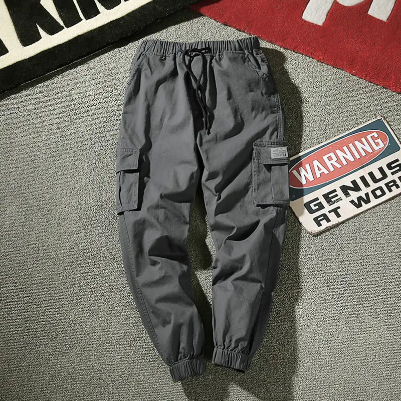 Camouflage Cargo Pants Men Cotton Streetwear Korean Hip Hop Joggers 7XL Loose Fit Casual Trousers Multi-Pockets Elastic Waist
