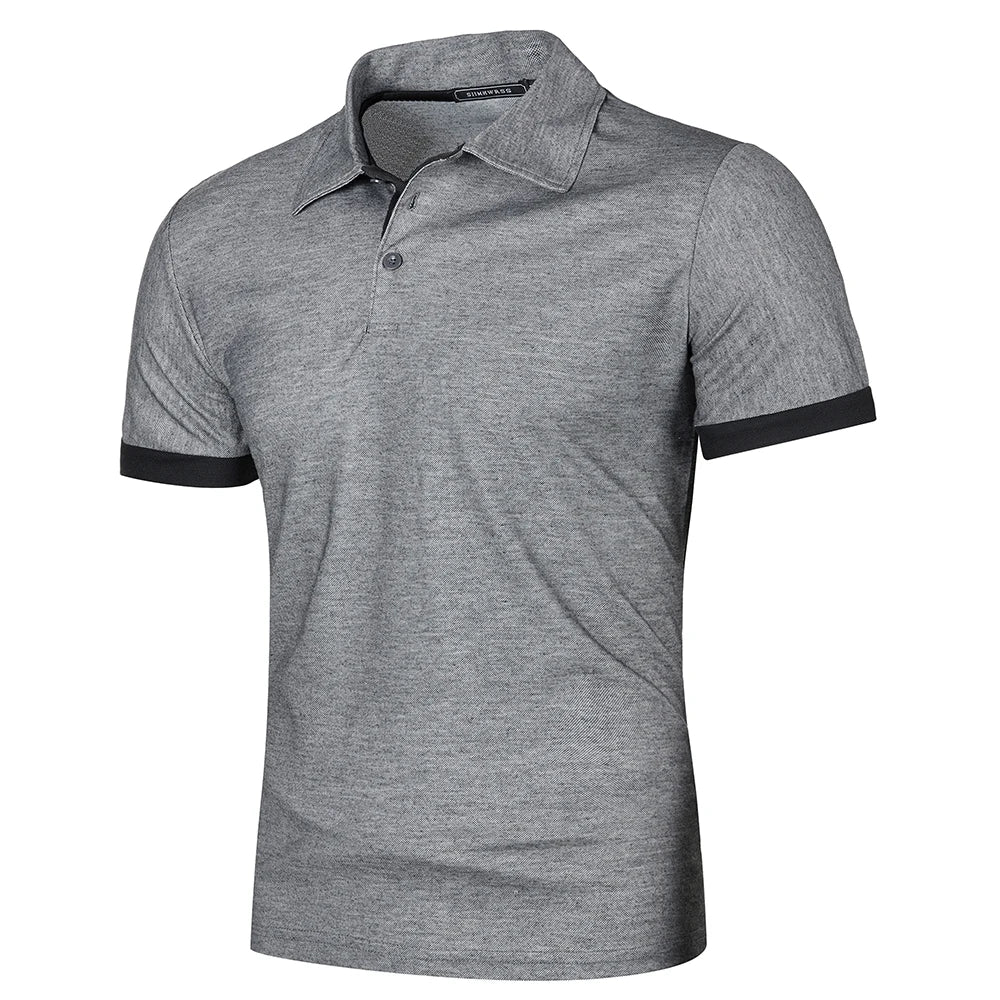 Summer Men Polo Men Shirt Short Sleeve Polo Shirt Contrast Color Polo New Clothing Streetwear Casual Fashion Men Collar Tops