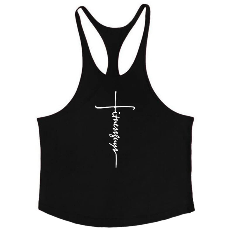 New Brand Gyms Clothing Mens Bodybuilding Tank Top Cotton Sleeveless Vest Sweatshirt Fitness Workout Sportswear Tops for Male