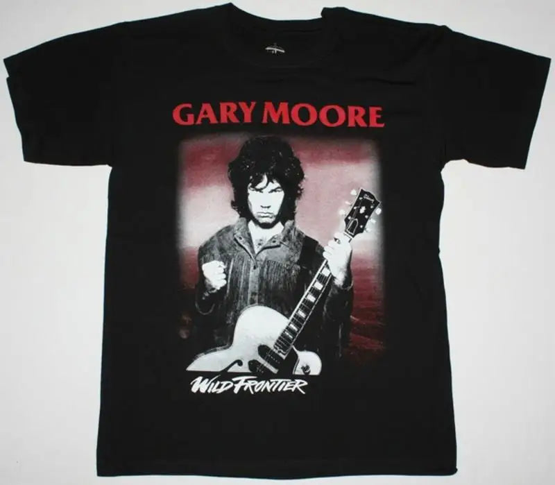 Gary Moore Wild Frontier'87 Black T-Shirt Summer Faddish Adult Customize Wear Cotton All Size