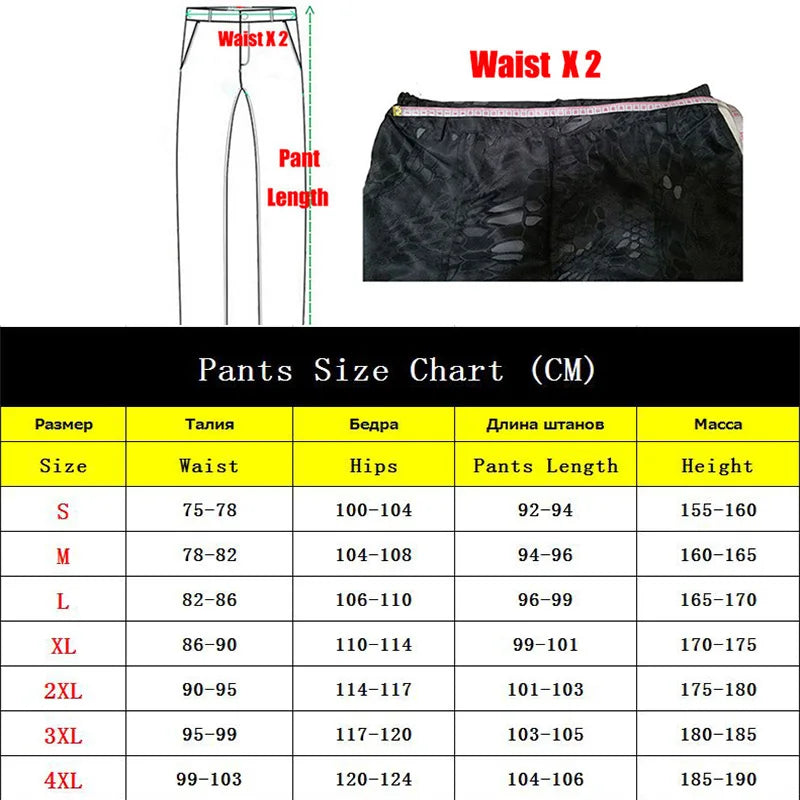 Tactical Black Pants Men Army Military Cargo Pants Trousers Men's Anti-scratch Wear-resistant Working Pants Tactico Clothing Man