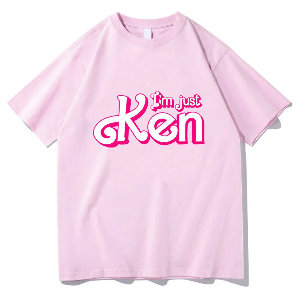I'm Just Ken RyanGosling T-shir for Spring Round Neck Tee-shirt Graphic Printing Cotton Tshirt Ropa Hombre Comfortable Clothing