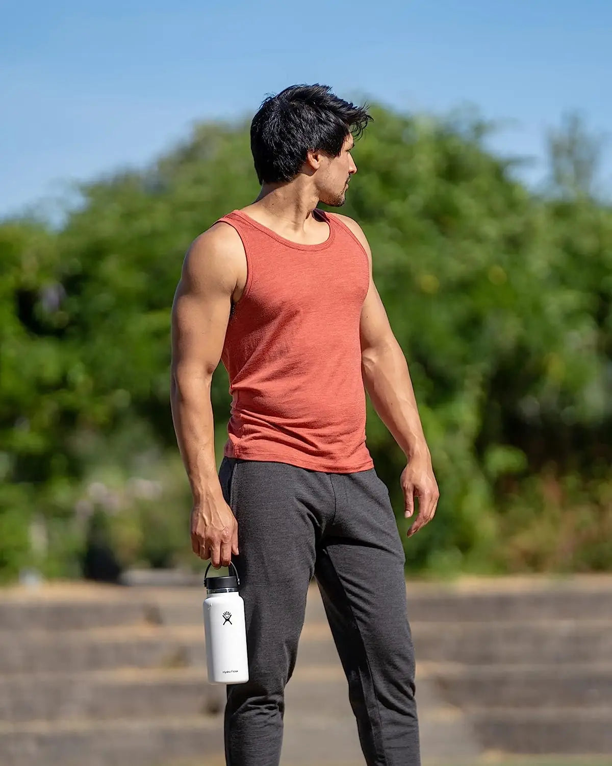 100% Merino Wool Tank Top Men Ultralight Merino Wool Base Layer Tank Tops Men Sleeveless Shirt Wicking Breathable Anti-Odor