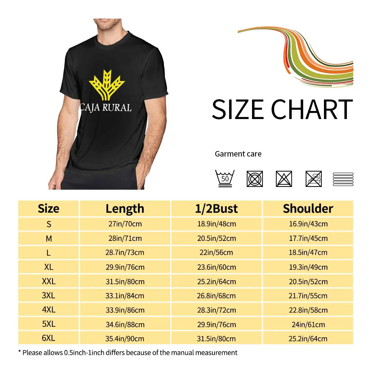 NEW Brilliant Caja Rural Design T-shirt Men Print Round neck T-shirt Summer Fashion Short Sleeve Cotton T Shirt