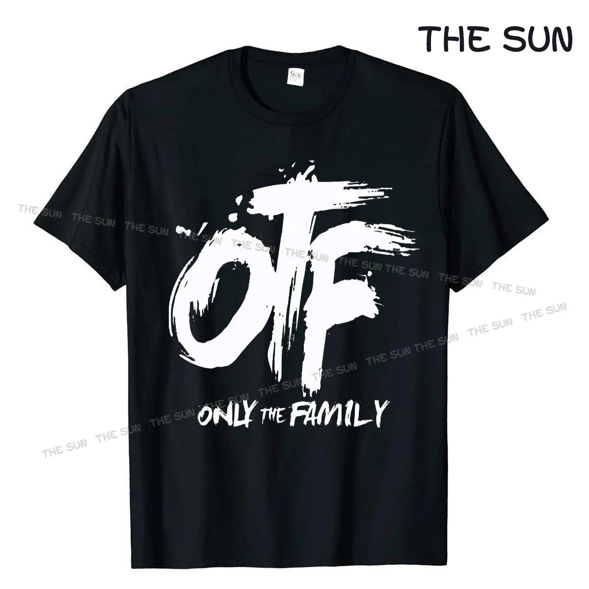 Men Black T-Shirts Fashion Adult Tees Tops O-neck with Lil Durk Otf Pattern Printed Summer Fashion Teeshirt Male Tops Cotton