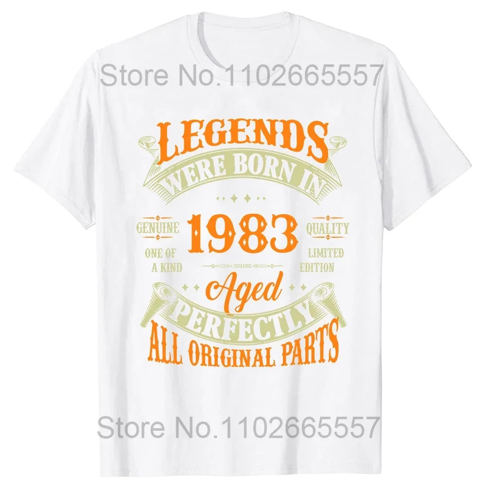 41 Years Old Made in 1983 Classic Original Vintage  T Shirt for Men Father Days Gift Idea Classic Accessories TShirt Cotton Tees