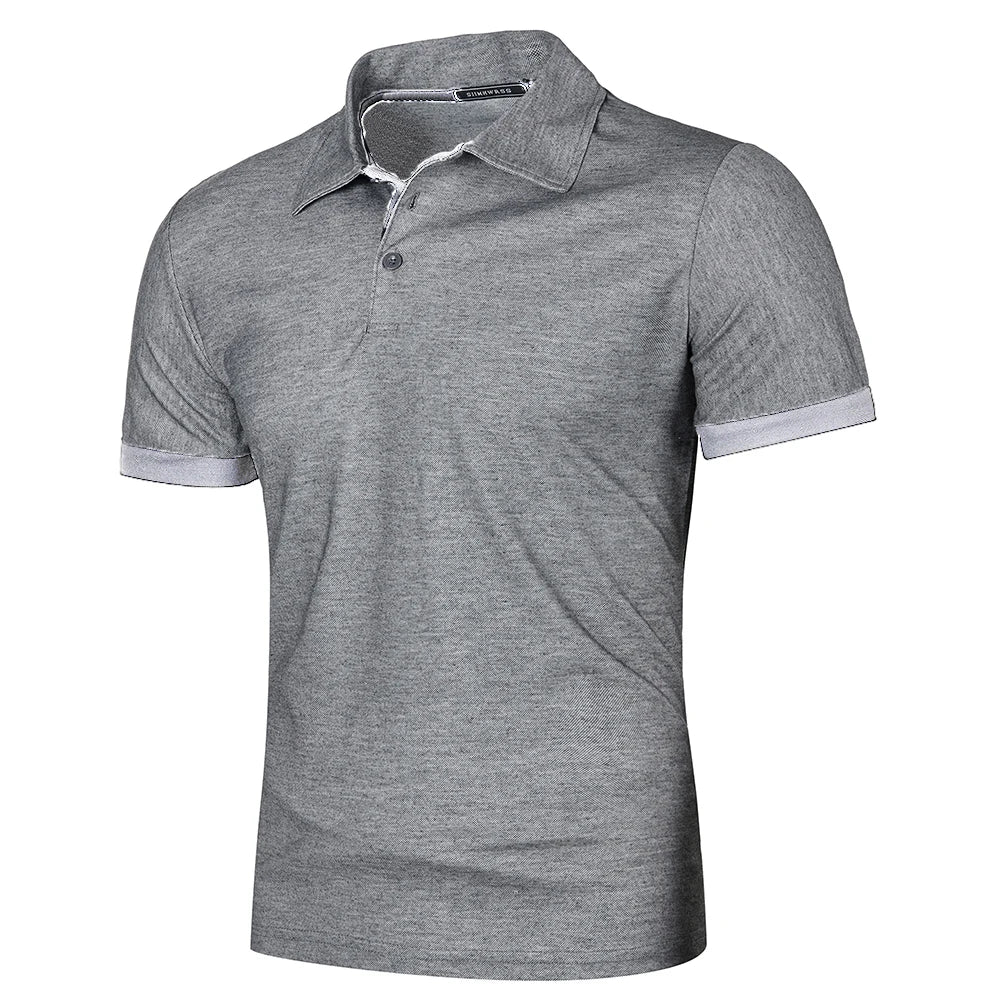 Summer Men Polo Men Shirt Short Sleeve Polo Shirt Contrast Color Polo New Clothing Streetwear Casual Fashion Men Collar Tops