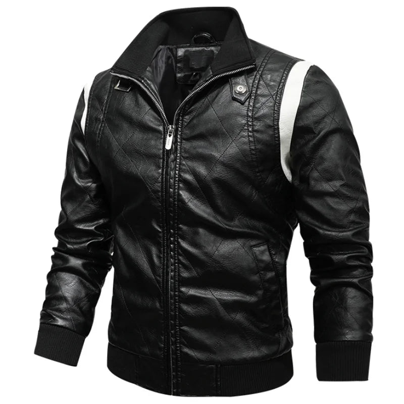 New Jacket StreetWear Men Fashion Scorpion Embroidery Motorcycle Bliker Locomotive PU Leather Jackets Windbreaker Mens Clothing