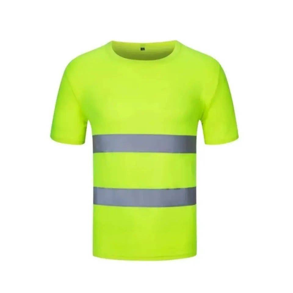 2023Outdoor Shirt Fluorescent High Visibility Safety Work Shirt Summer Breathable Work T Shirt Reflective Vest t-shirt Quick Dry
