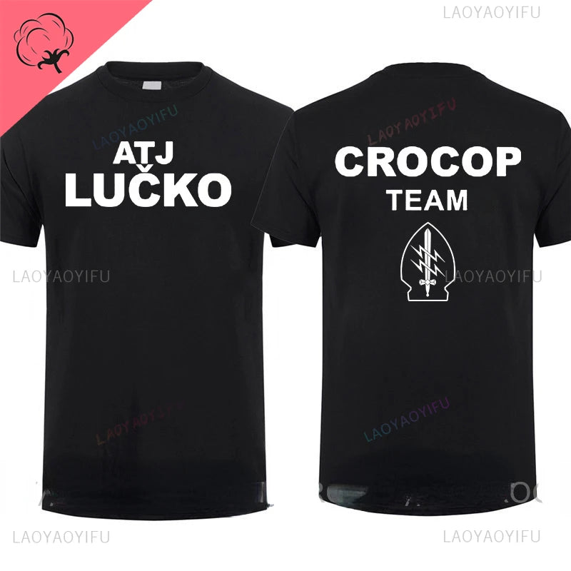 ATJ LUCKO Croatian Counter Terrorism Special Unit Force Tshirt Man Men Short Sleeved Tops Tee Shirt Summer Cotton Short Sleeve