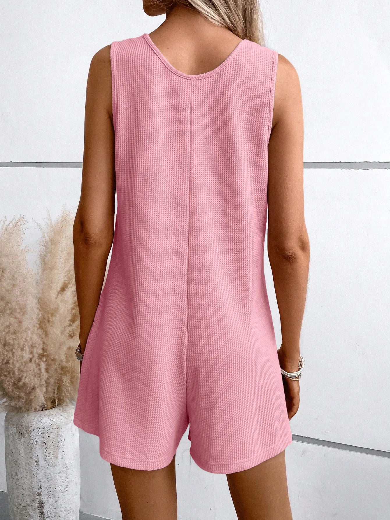 2024 Europe And The United States Summer New Cross-Border Women's Button-Down One-Piece Shorts Elegant Casual Temperament