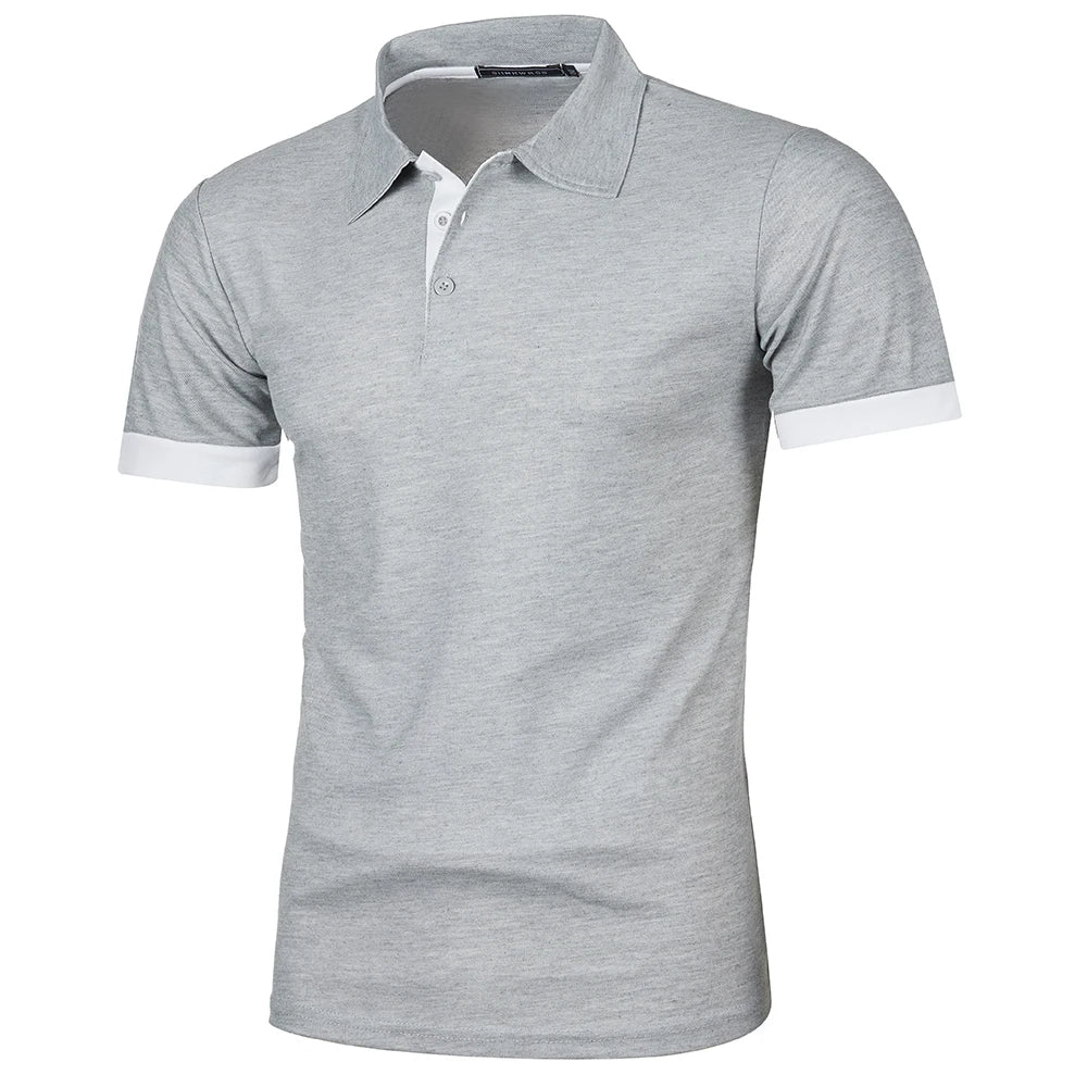 Summer Men Polo Men Shirt Short Sleeve Polo Shirt Contrast Color Polo New Clothing Streetwear Casual Fashion Men Collar Tops