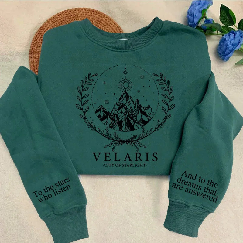 Velaris City of Starlight ACOTAR Sweatshirt Women The Night Court Graphic Sweatshirs Court of Dreams Sarah Bookish Sweat Tops