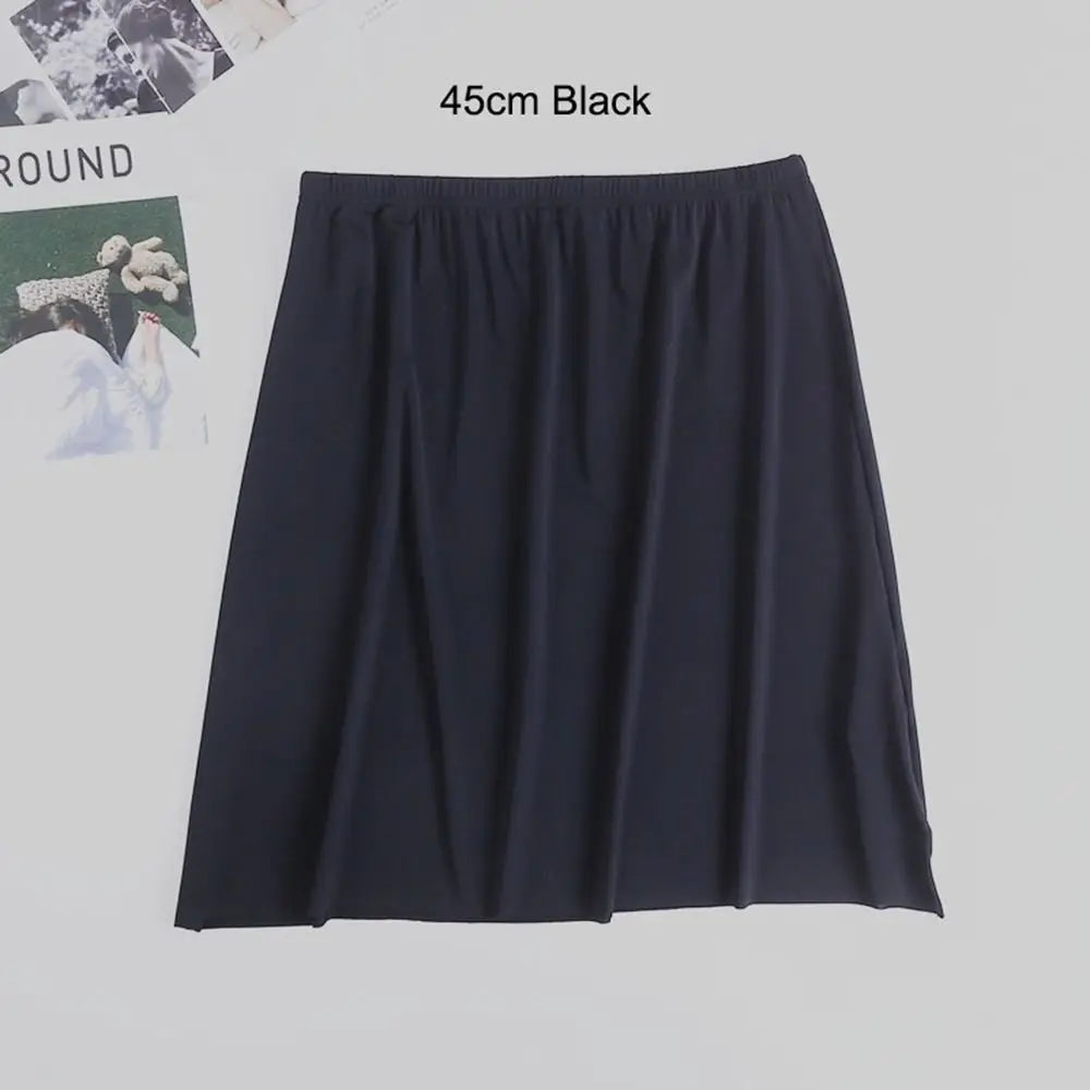 Inside Take Skirt Base Of Petticoat Long Petticoat Safety Underskirt Slips Underskirt Half Slips Ice Silk Underskirt DIY